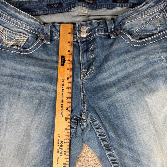 Vigoss The Dublin Flare Jeans Plus Womens 22x34 Medium Wash Distressed - Picture 3 of 14
